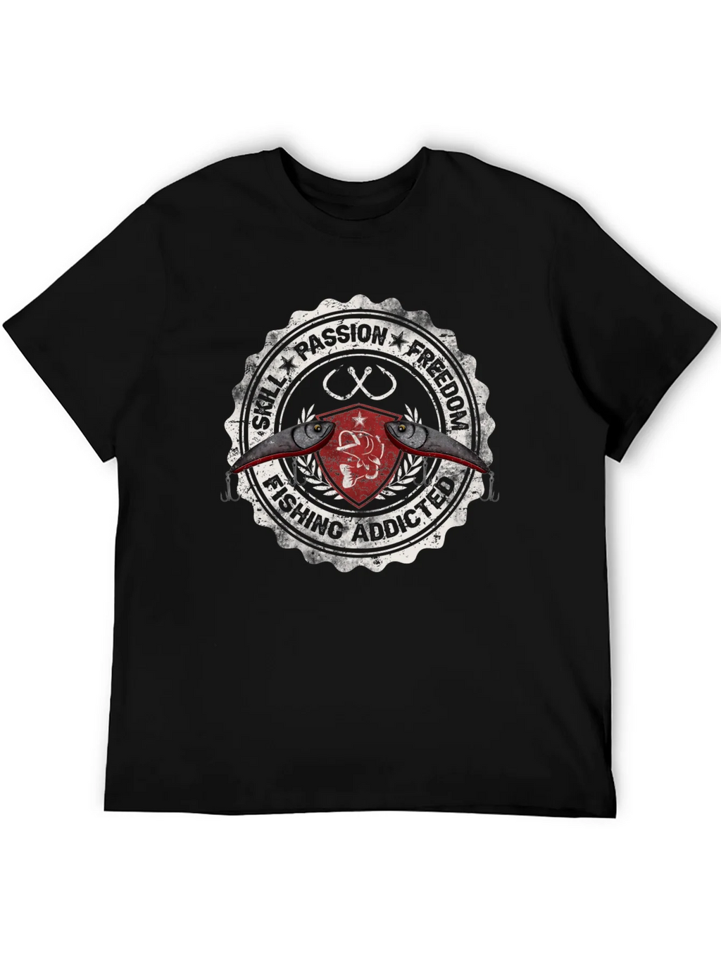 Fishing Addicted Graphic Tee - Skill Passion Freedom product image 5