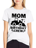 Mom Birthday Crew Construction Vehicle Graphic Tee product image 1