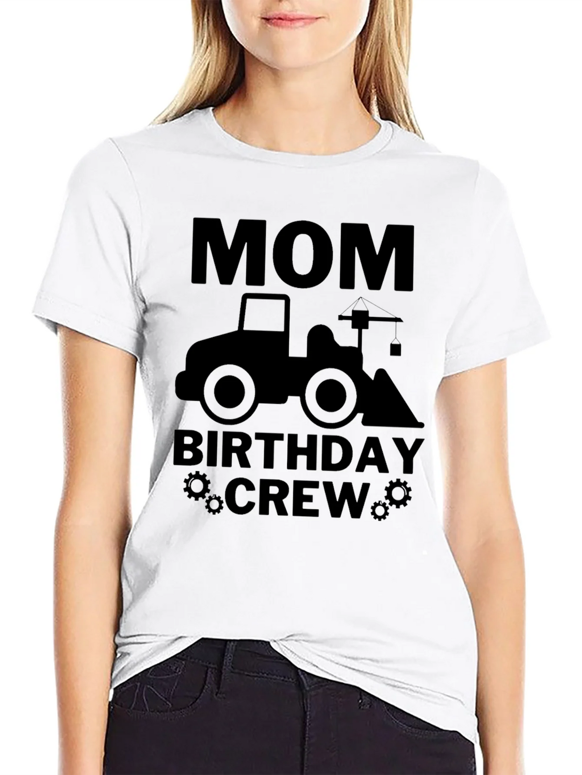 Mom Birthday Crew Construction Vehicle Graphic Tee product image 1