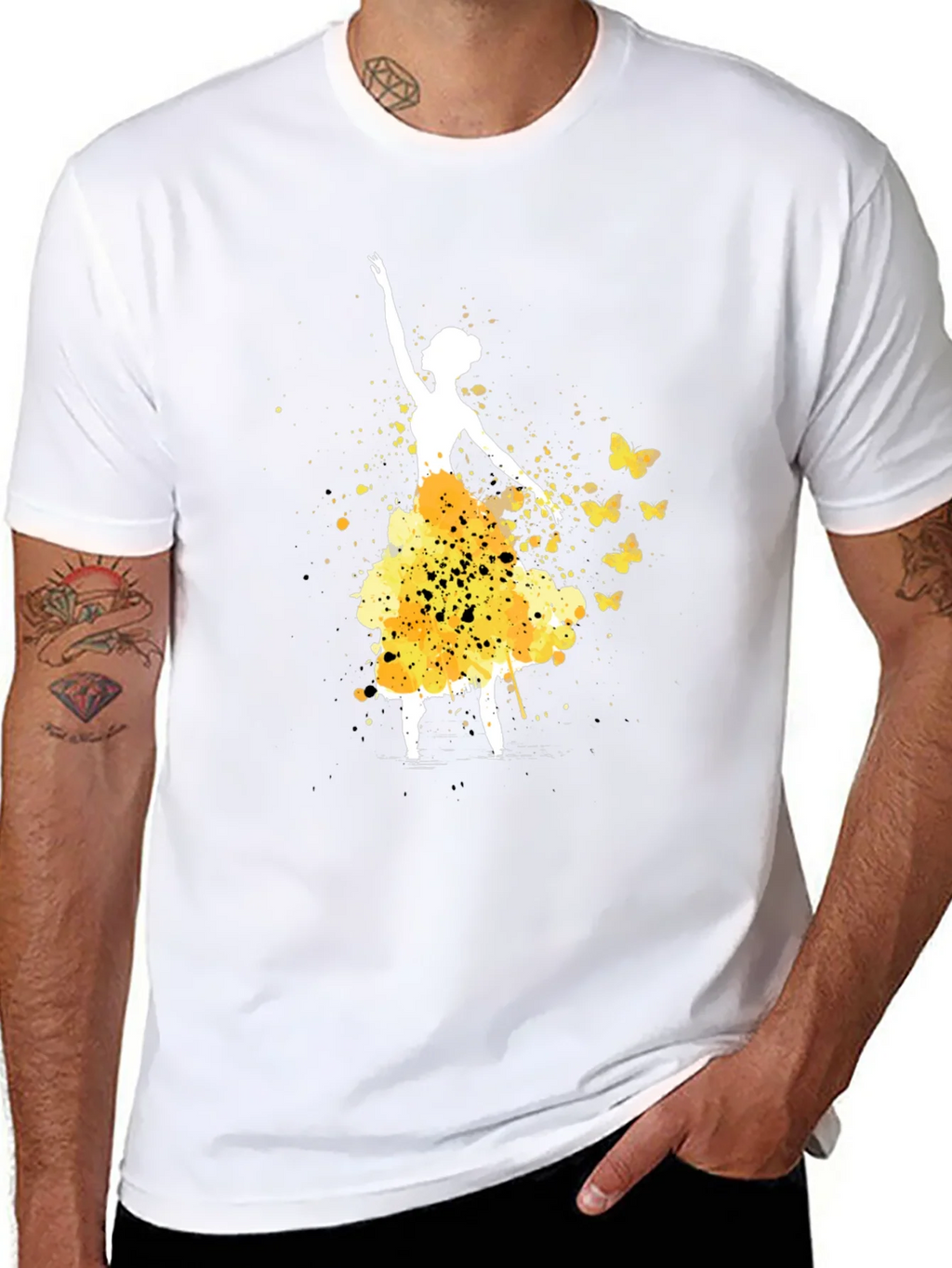 Ballerina & Butterflies Black T-Shirt product image 7