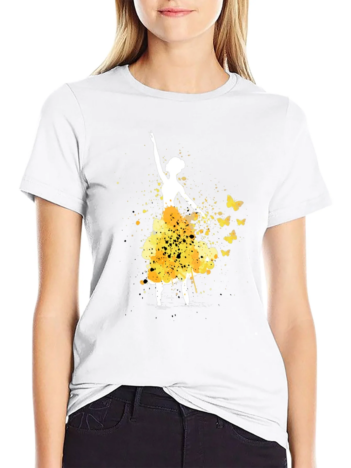 Ballerina & Butterflies Black T-Shirt product image 8