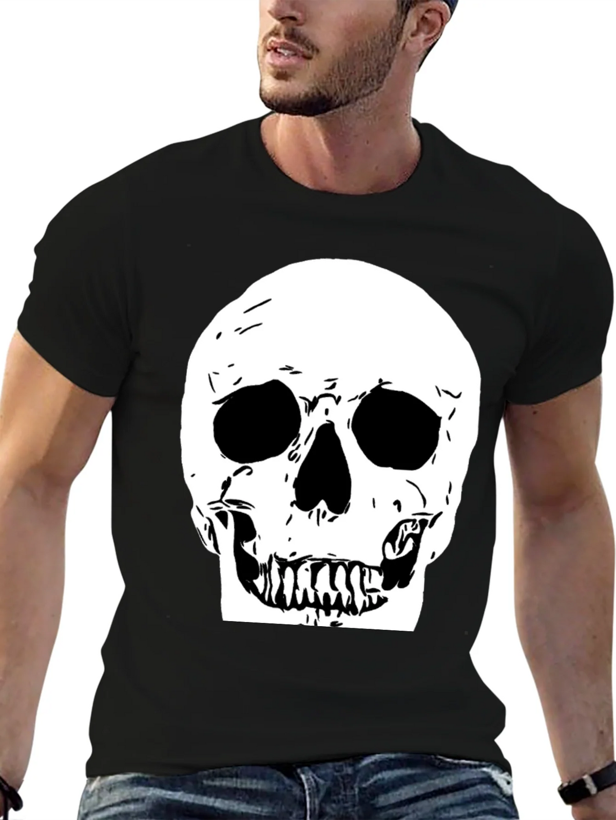 Skull Graphic Black Tee product image 6