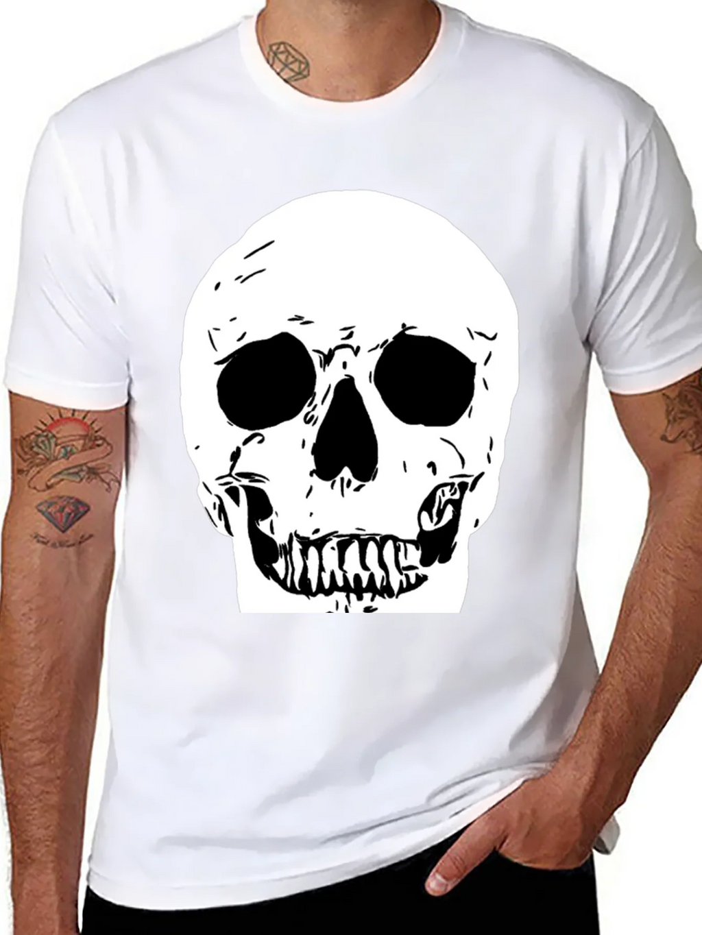 Skull Graphic Black Tee product image 7