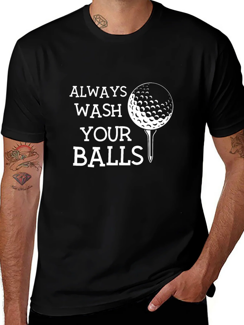 Funny Golf T-Shirt: Always Wash Your Balls Tee product image 1