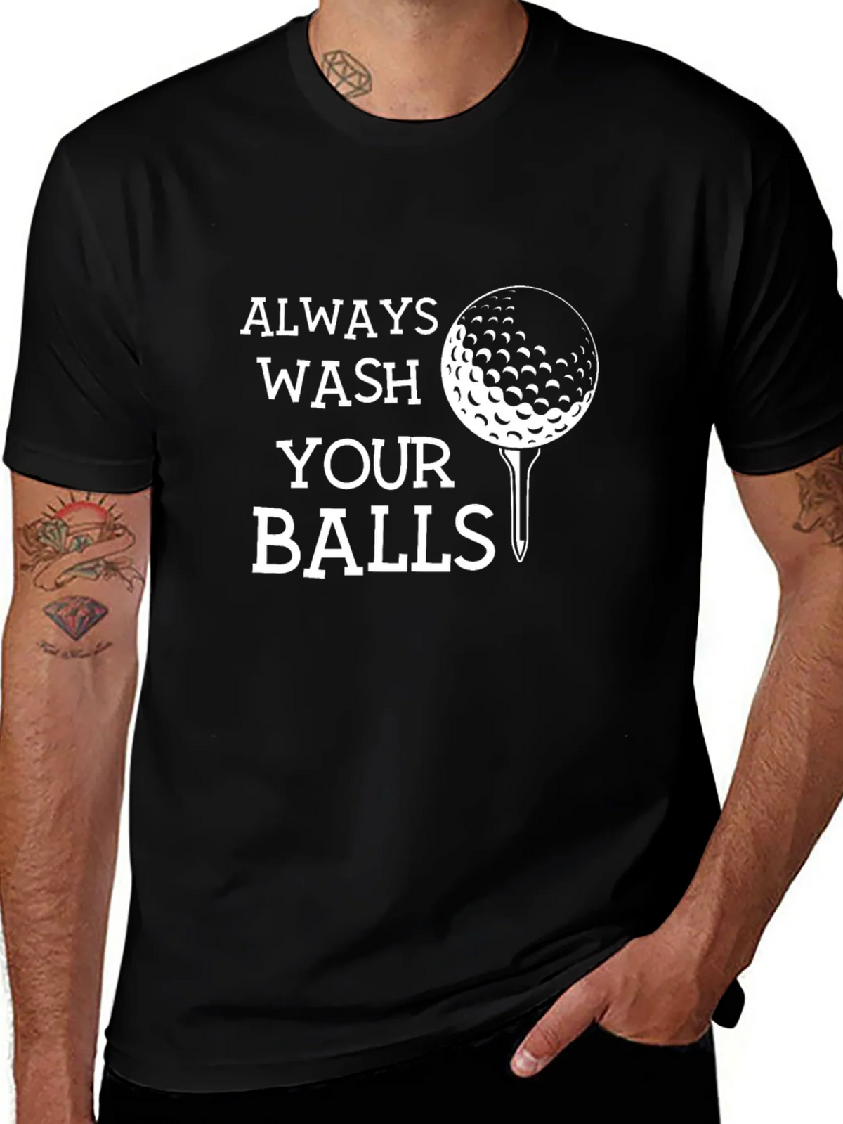 Funny Golf T-Shirt: Always Wash Your Balls Tee product image 1