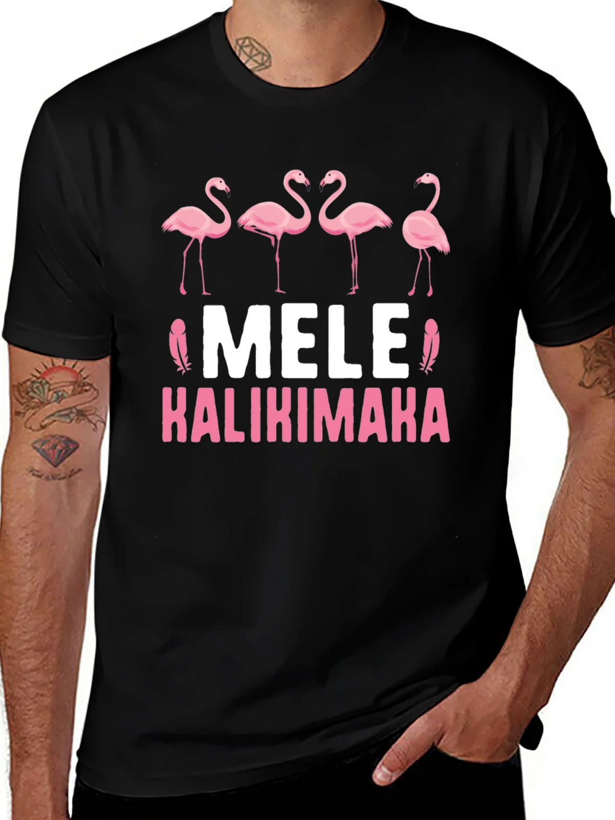 Mele Kalikimaka Flamingo T-Shirt product image 1