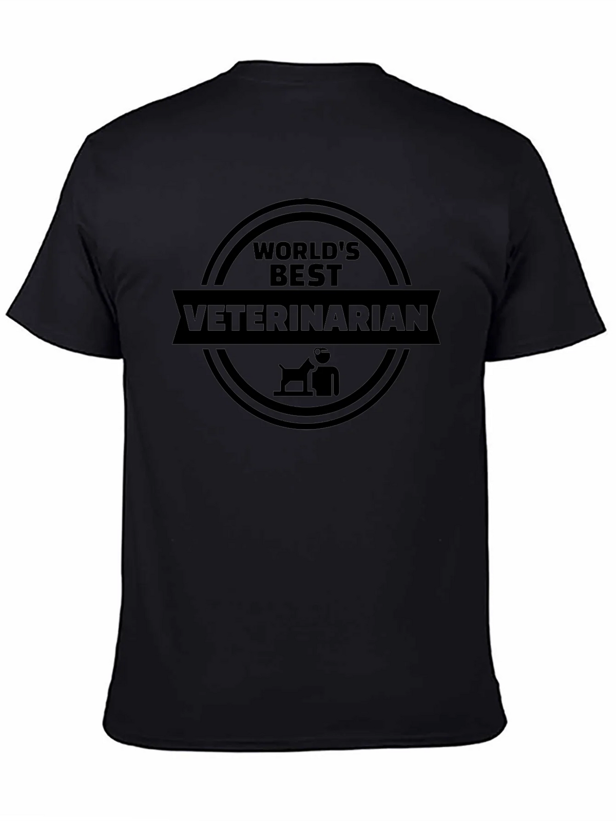 Worlds Best Veterinarian Black T-Shirt product image 4
