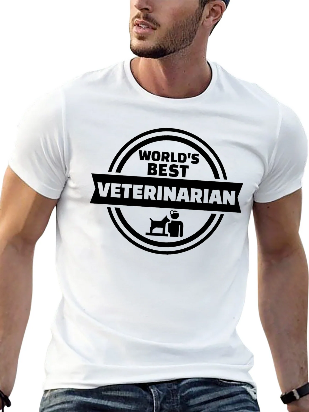Worlds Best Veterinarian Black T-Shirt product image 12