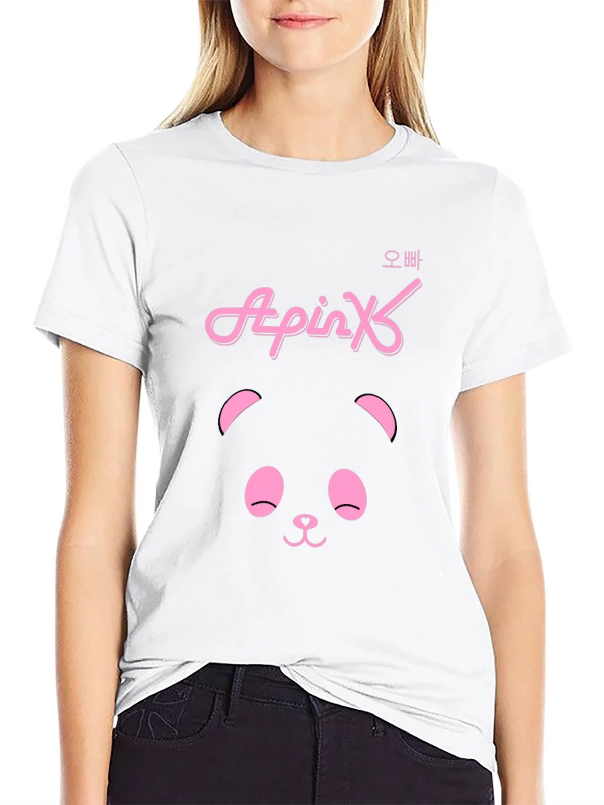 Apink Panda Black T-Shirt product image 8