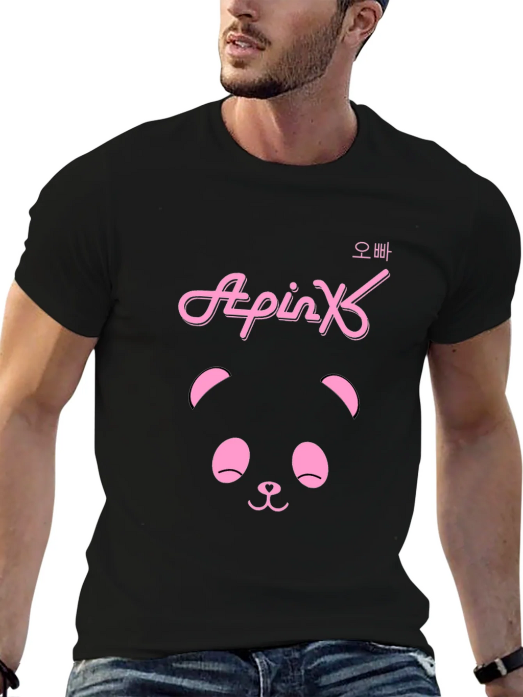 Apink Panda Black T-Shirt product image 6