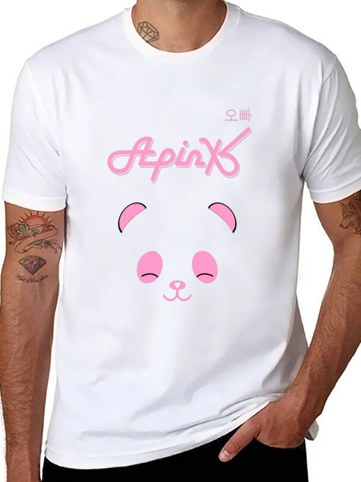Apink Panda Black T-Shirt product image 7