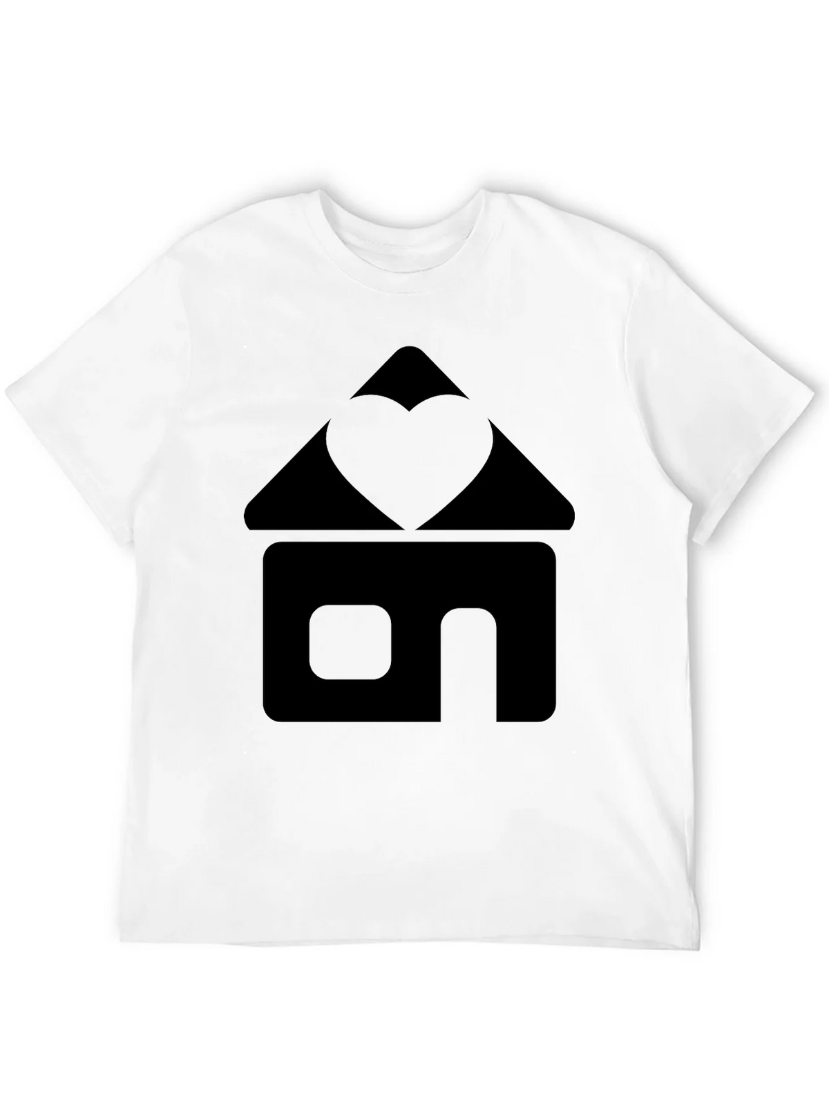 Heart Home Graphic Tee - Black Cotton T-Shirt product image 11