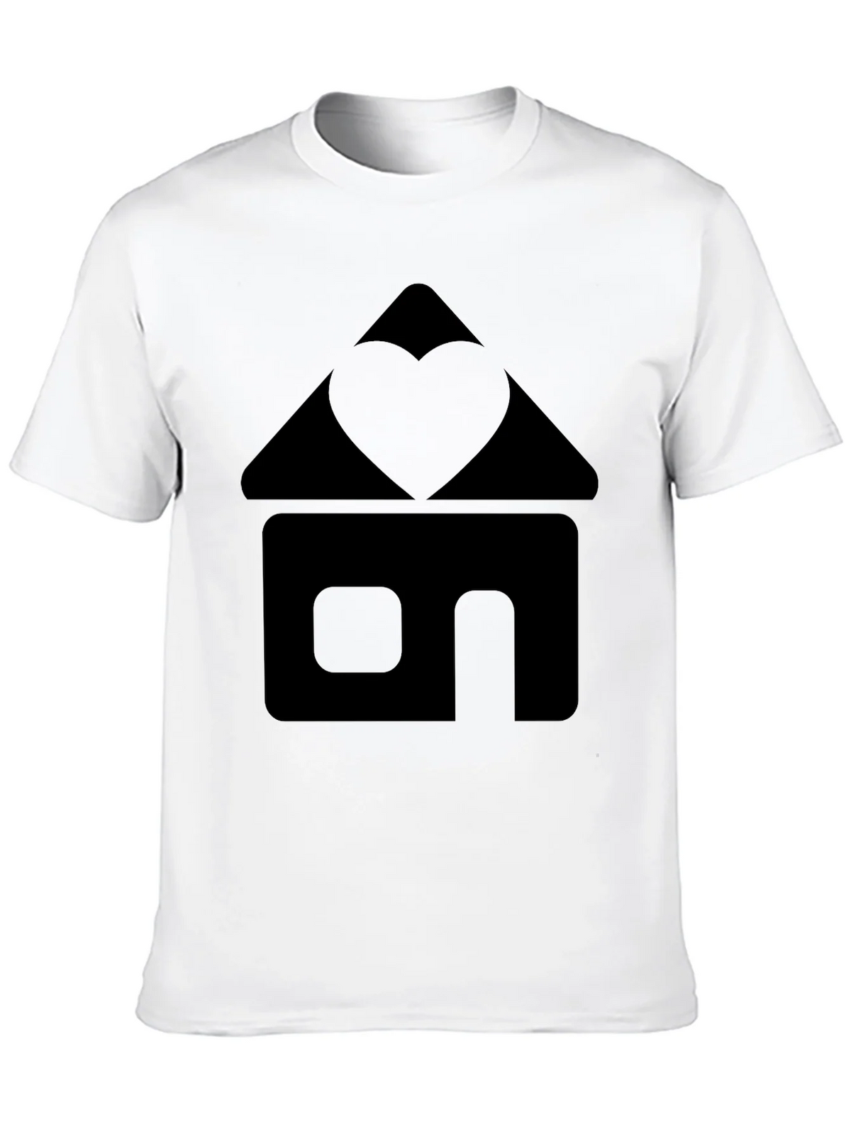 Heart Home Graphic Tee - Black Cotton T-Shirt product image 9