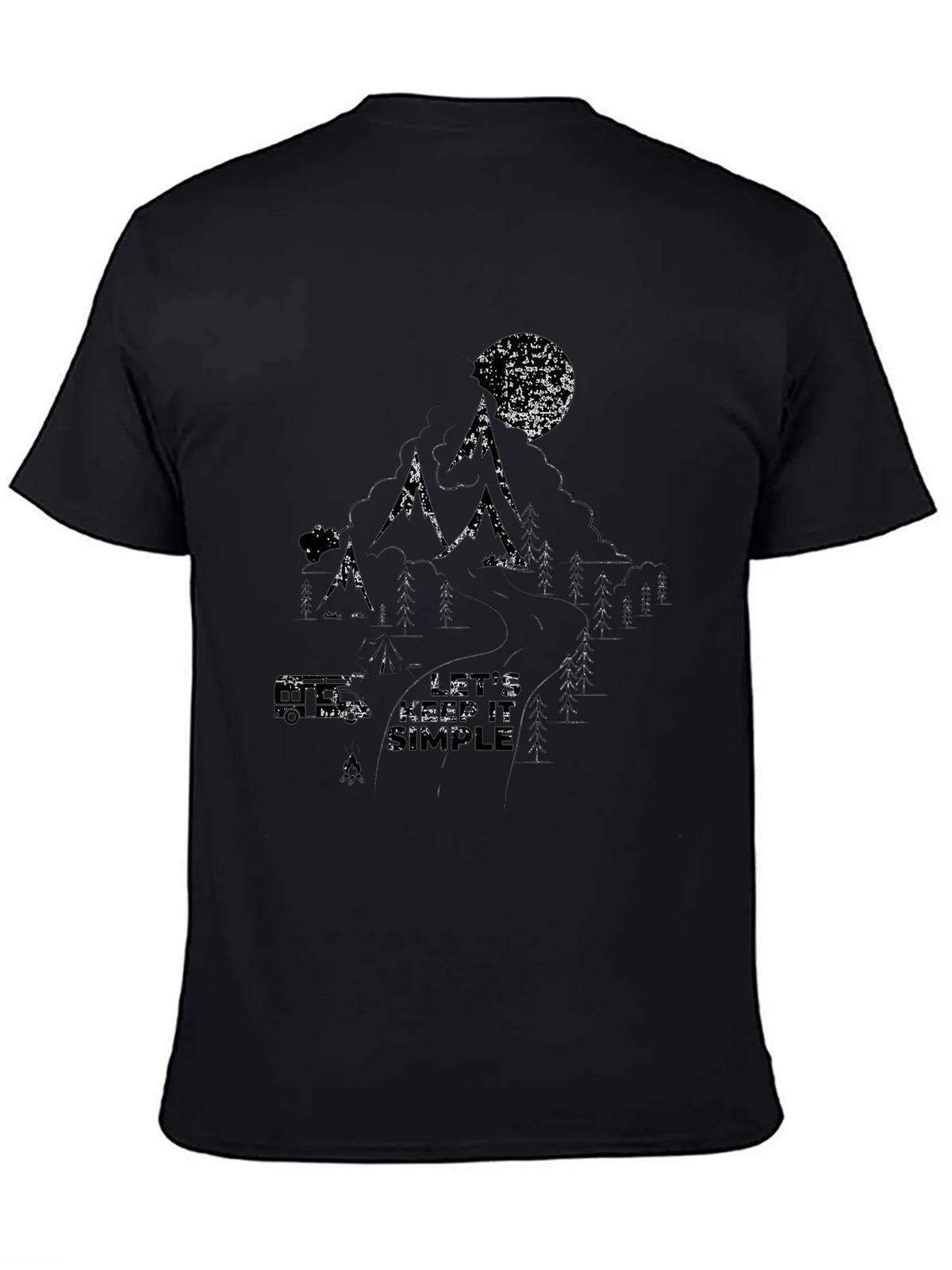 Nature Graphic Black T-Shirt - Lets Keep it Simple product image 4