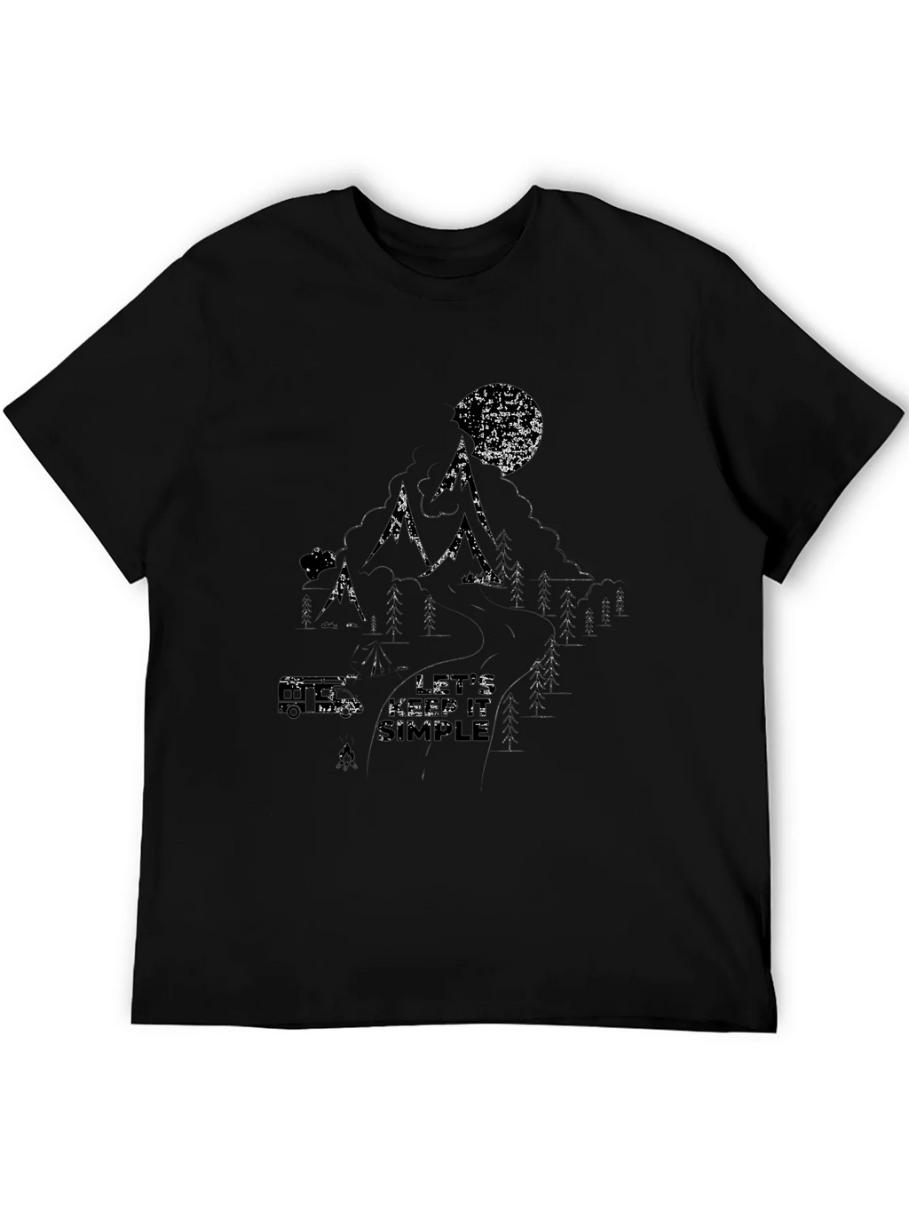 Nature Graphic Black T-Shirt - Lets Keep it Simple product image 5