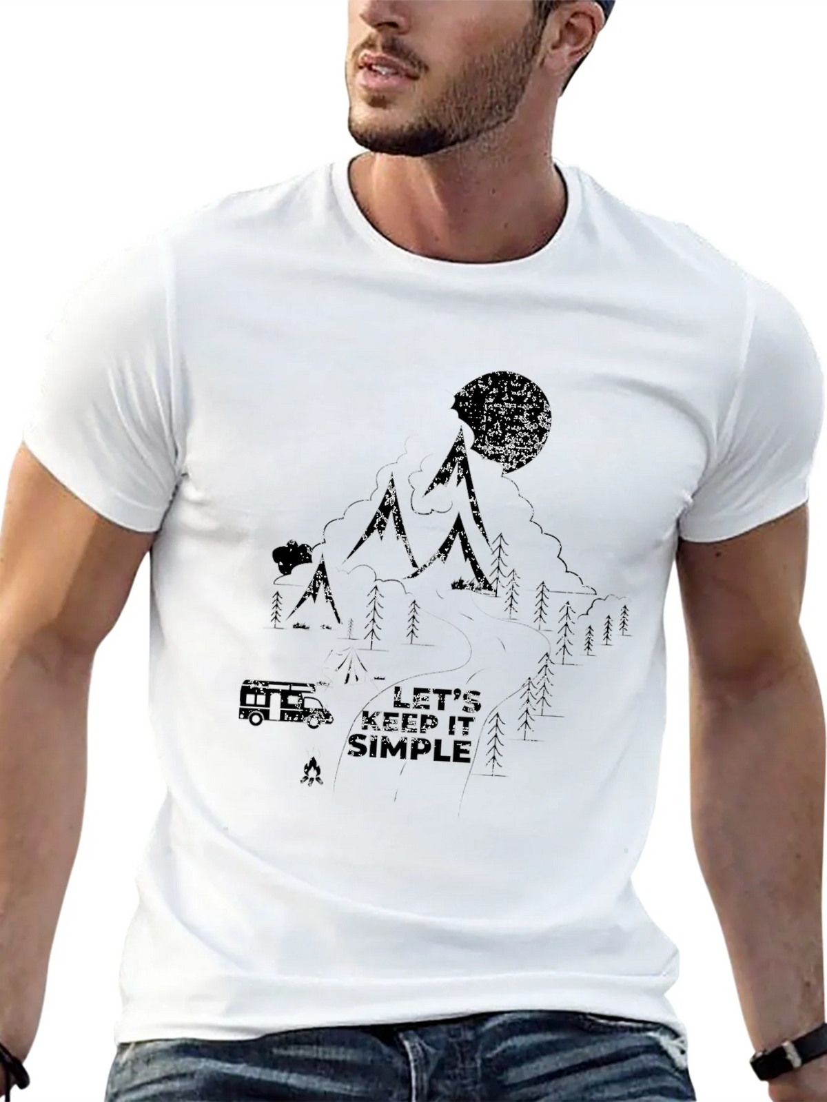 Nature Graphic Black T-Shirt - Lets Keep it Simple product image 12