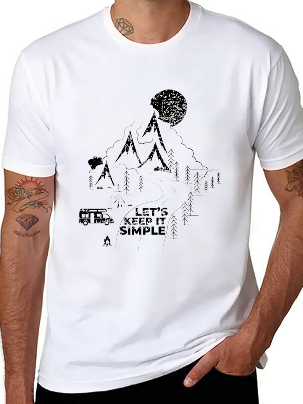 Nature Graphic Black T-Shirt - Lets Keep it Simple product image 7