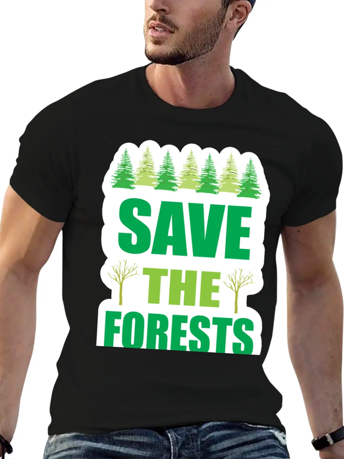 Save the Forests Graphic T-Shirt - Environmental Tee product image 6