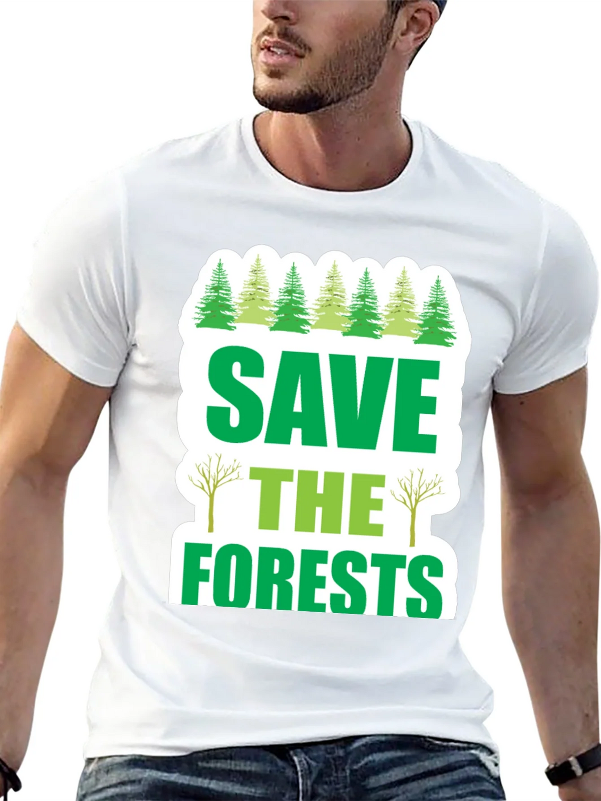 Save the Forests Graphic T-Shirt - Environmental Tee product image 12