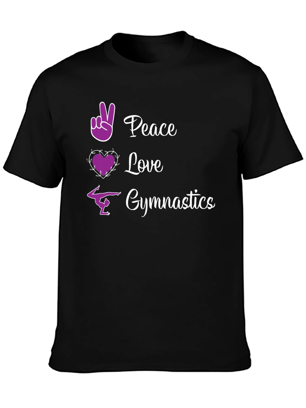 Peace Love Gymnastics Graphic Tee product image 3