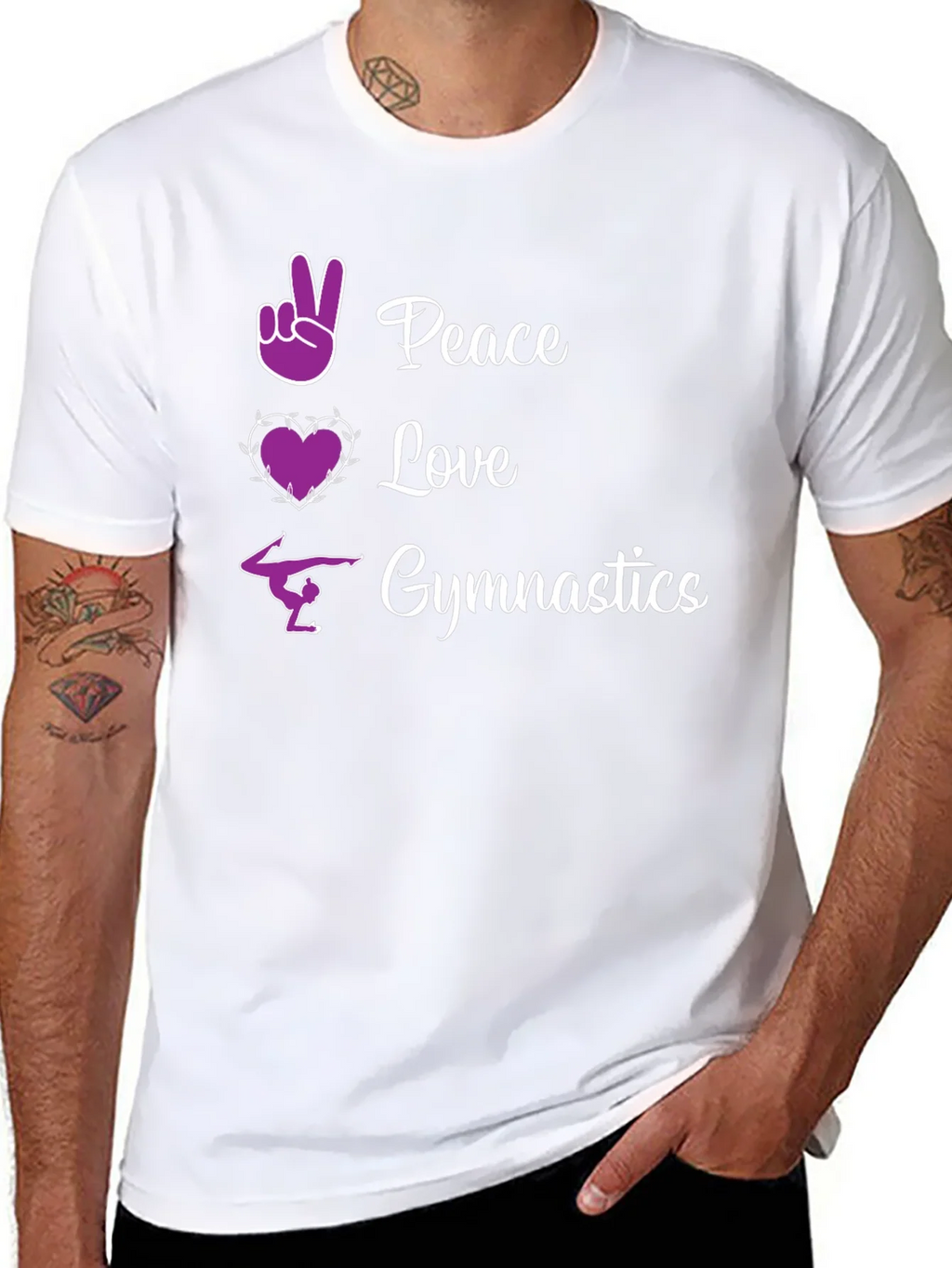 Peace Love Gymnastics Graphic Tee product image 7
