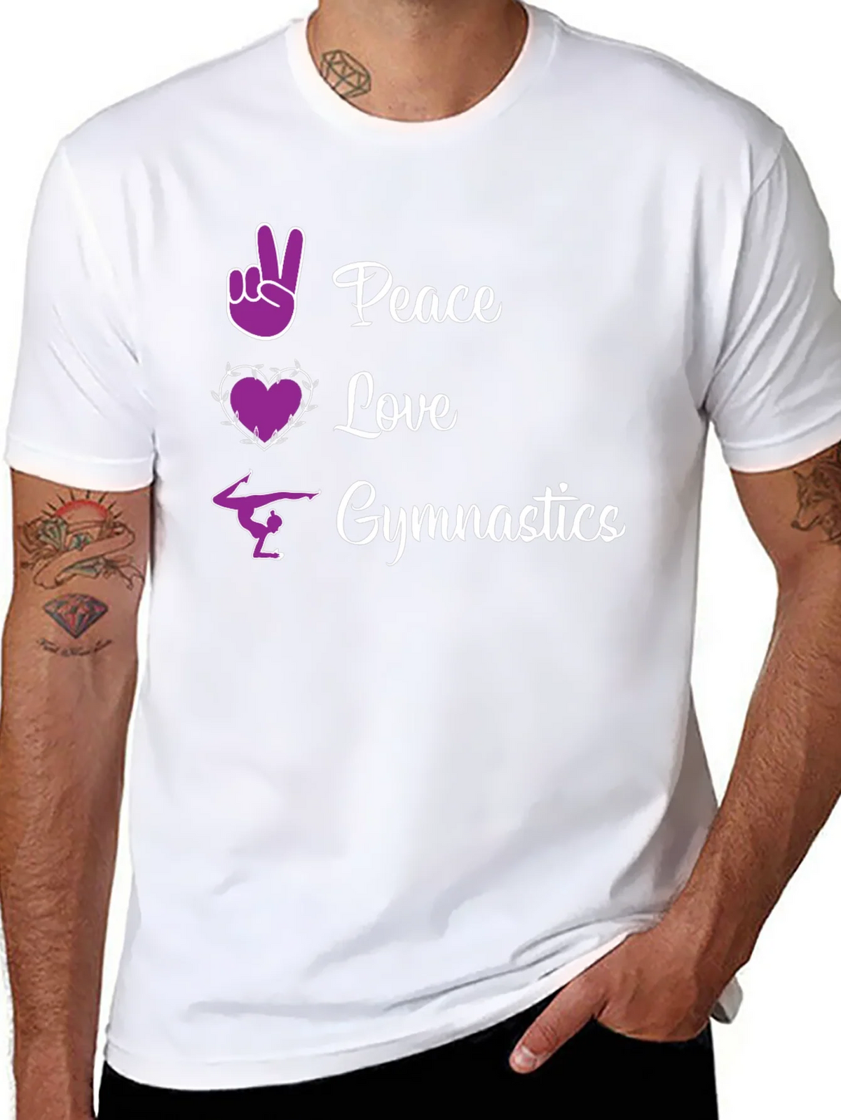 Peace Love Gymnastics Graphic Tee product image 7