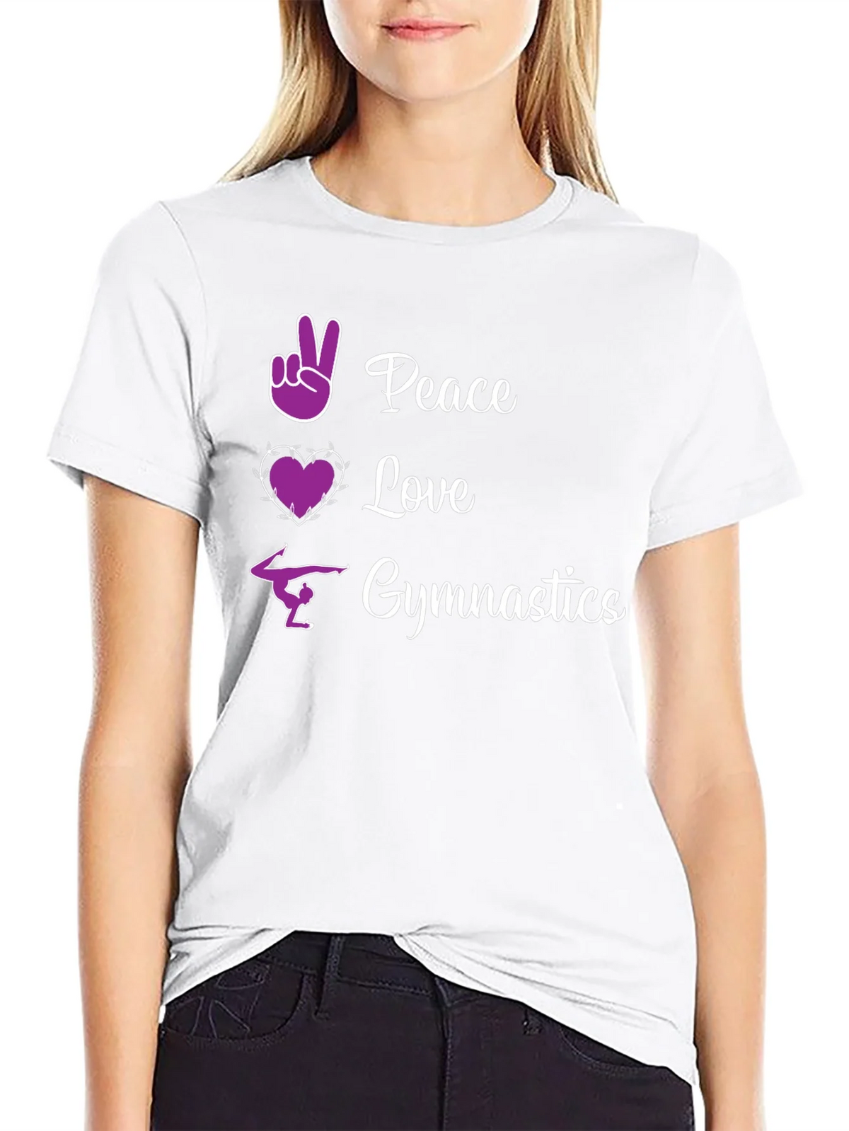 Peace Love Gymnastics Graphic Tee product image 8