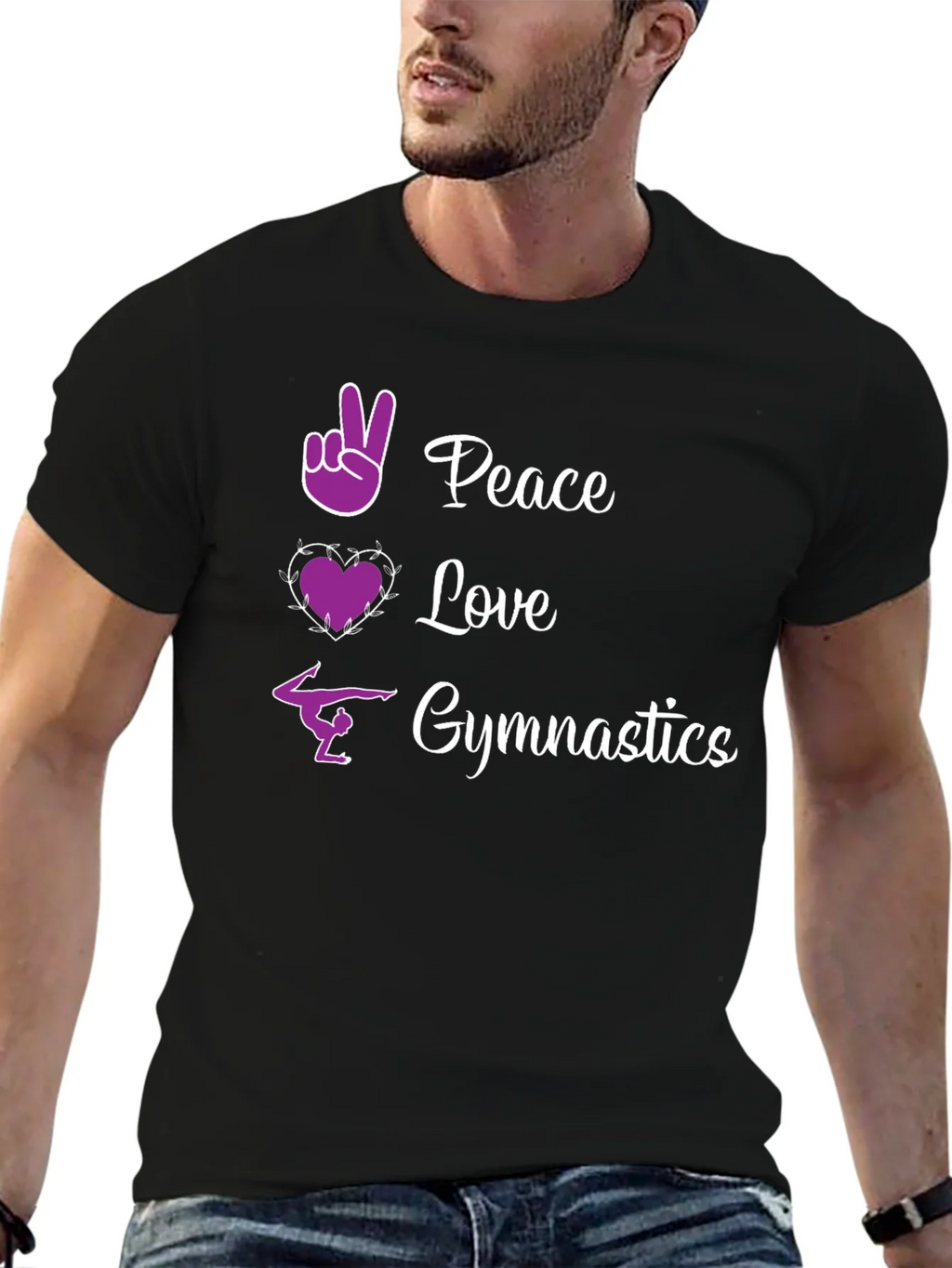 Peace Love Gymnastics Graphic Tee product image 6