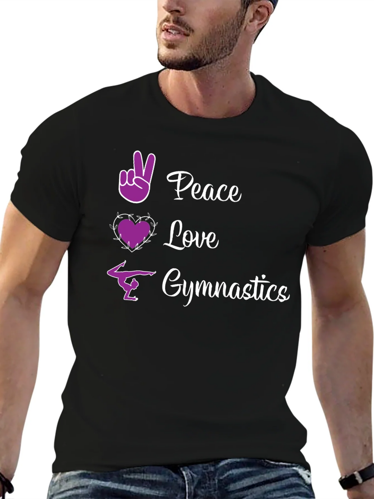 Peace Love Gymnastics Graphic Tee product image 6