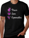 Peace Love Gymnastics Graphic Tee product image 1
