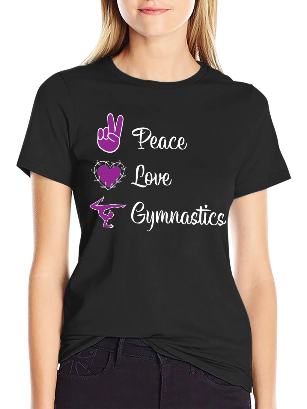 Peace Love Gymnastics Graphic Tee product image 2