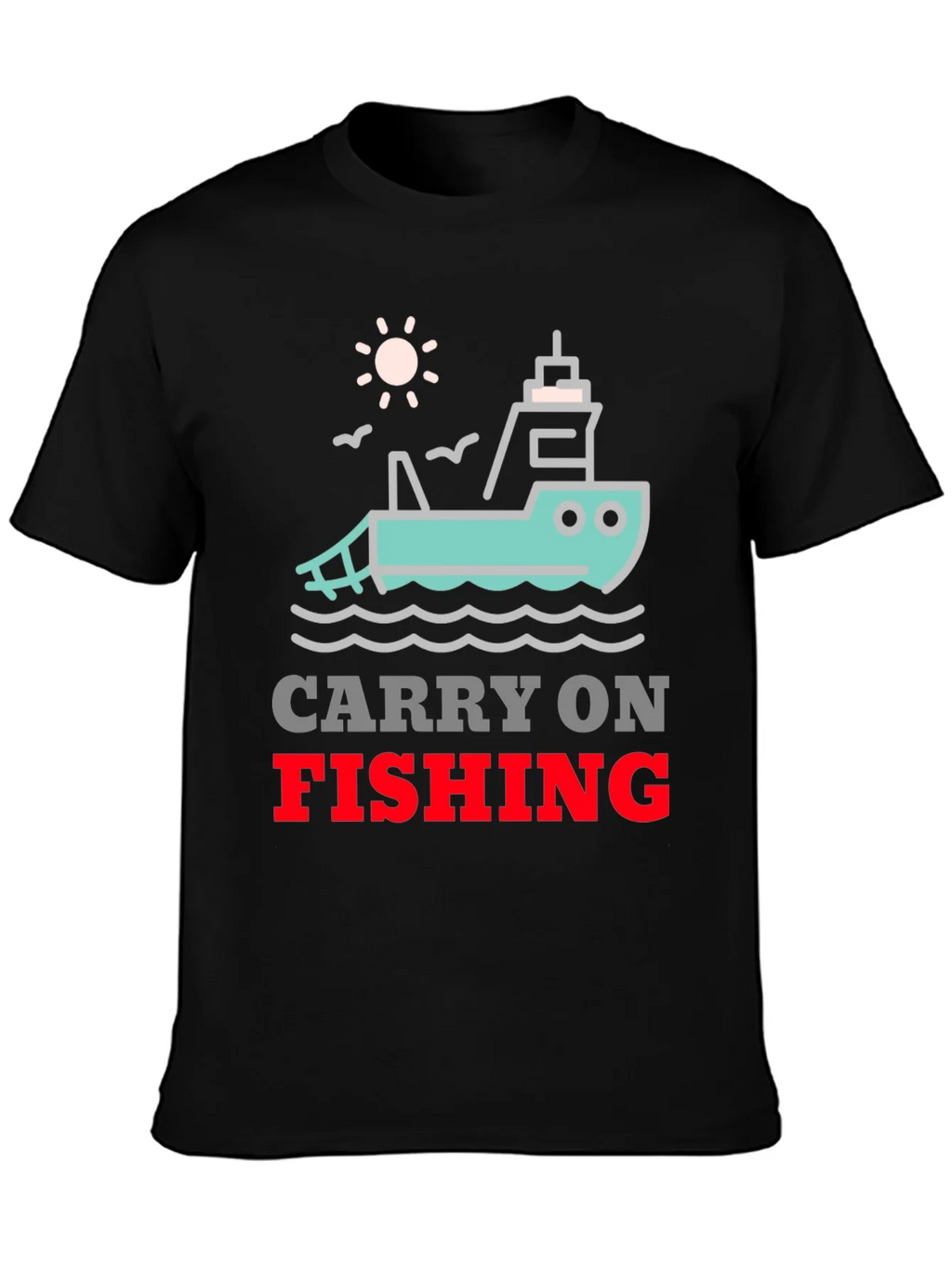 Carry On Fishing Graphic T-Shirt product image 3