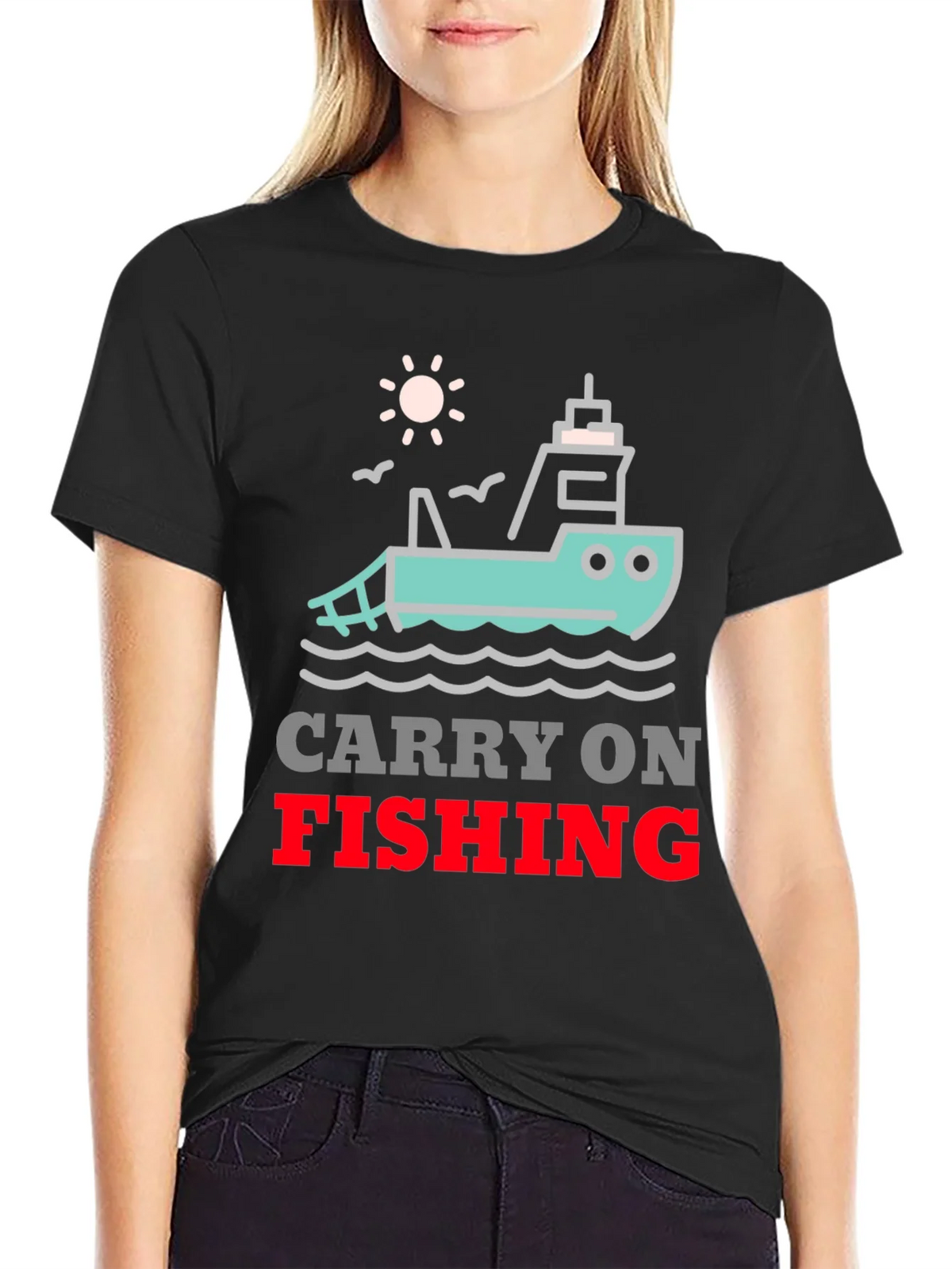 Carry On Fishing Graphic T-Shirt product image 2