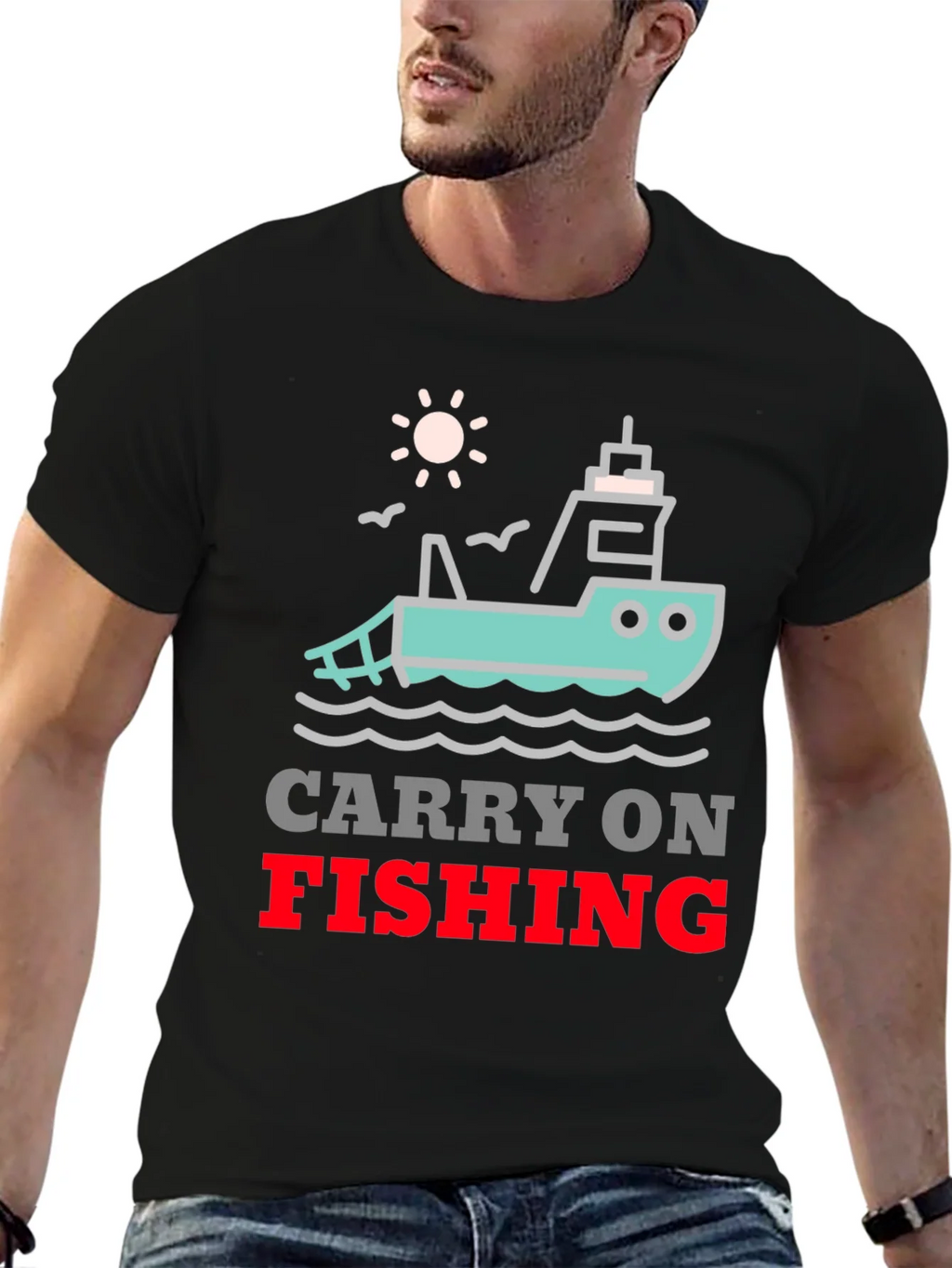 Carry On Fishing Graphic T-Shirt product image 6