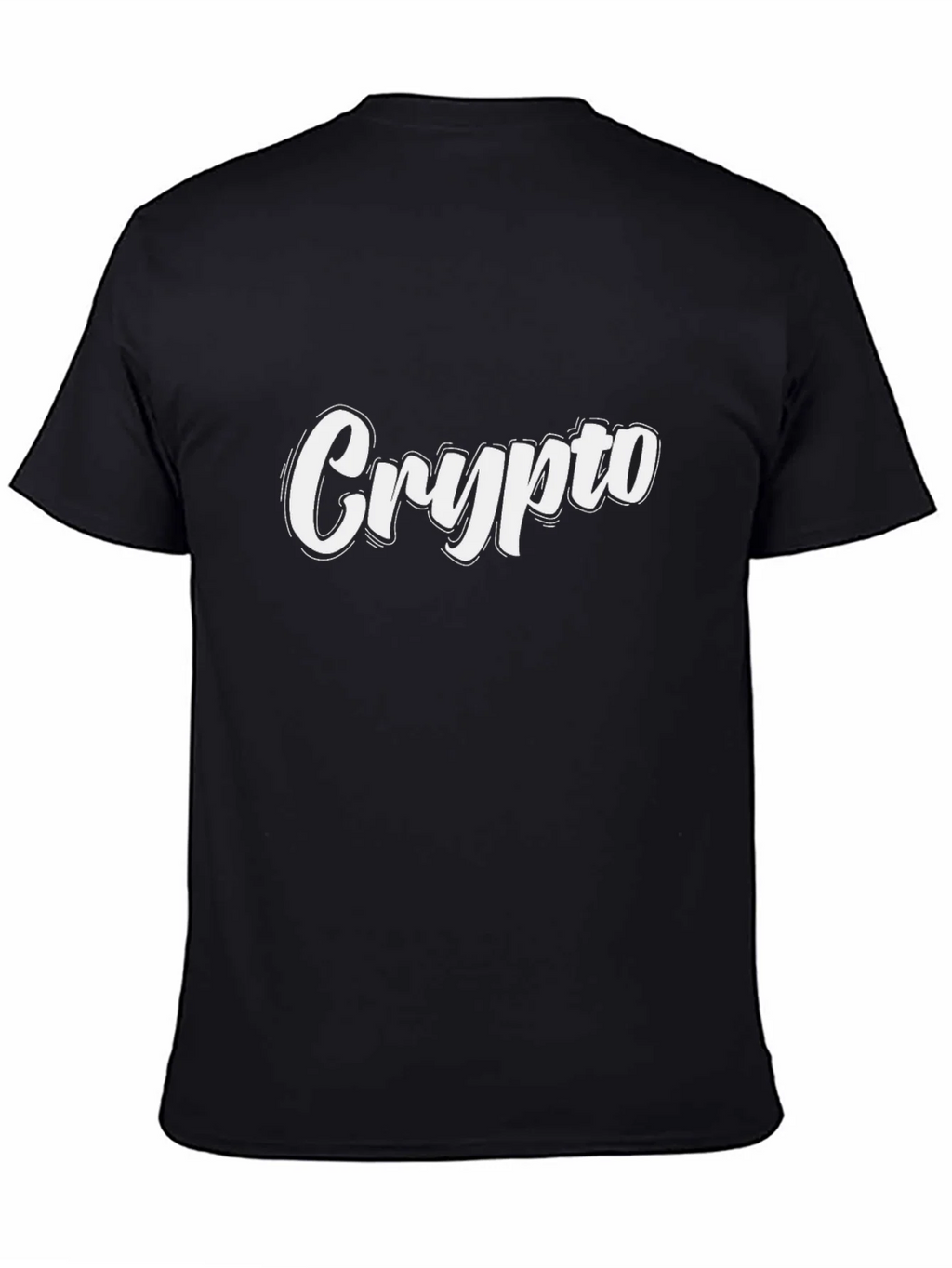 Crypto White Graphic Black T-Shirt product image 4