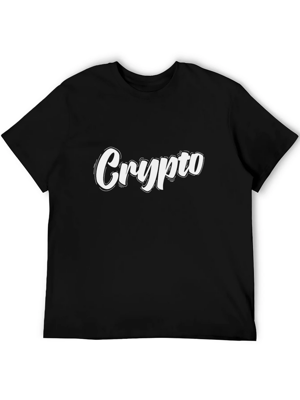 Crypto White Graphic Black T-Shirt product image 5