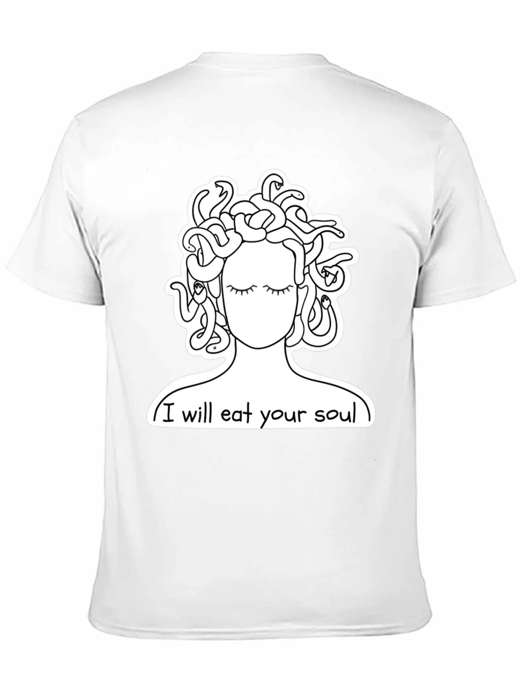 Medusa Graphic Tee: I Will Eat Your Soul Black T-Shirt product image 10