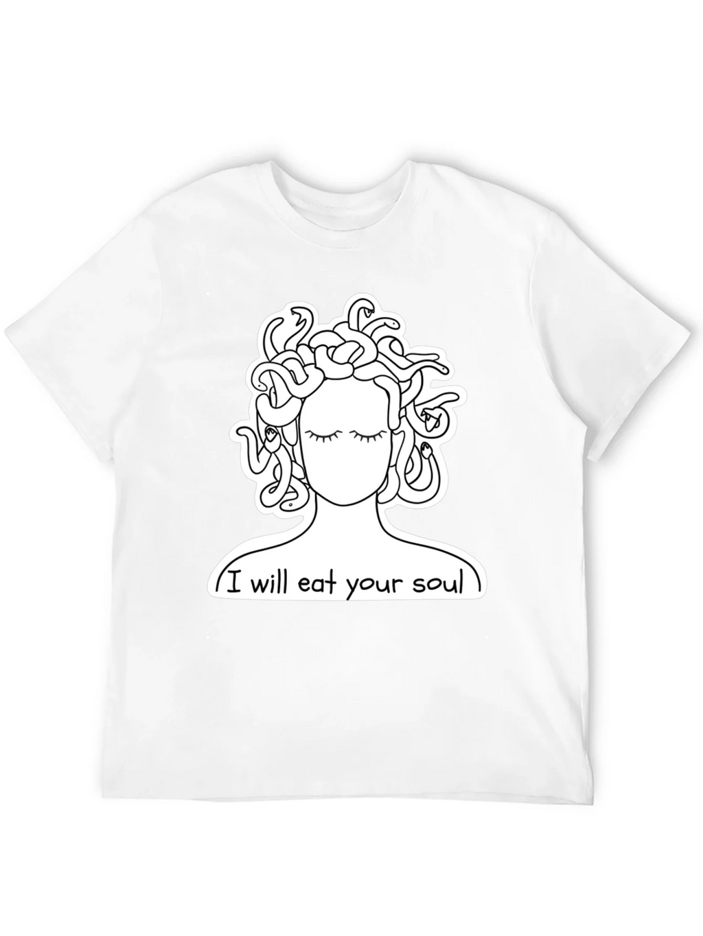 Medusa Graphic Tee: I Will Eat Your Soul Black T-Shirt product image 11