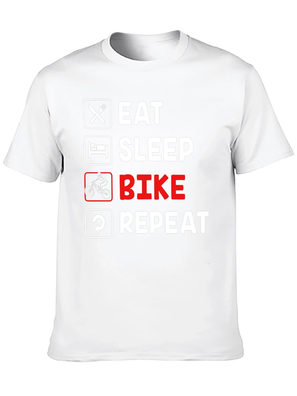 Eat Sleep Bike Repeat Black T-Shirt product image 9
