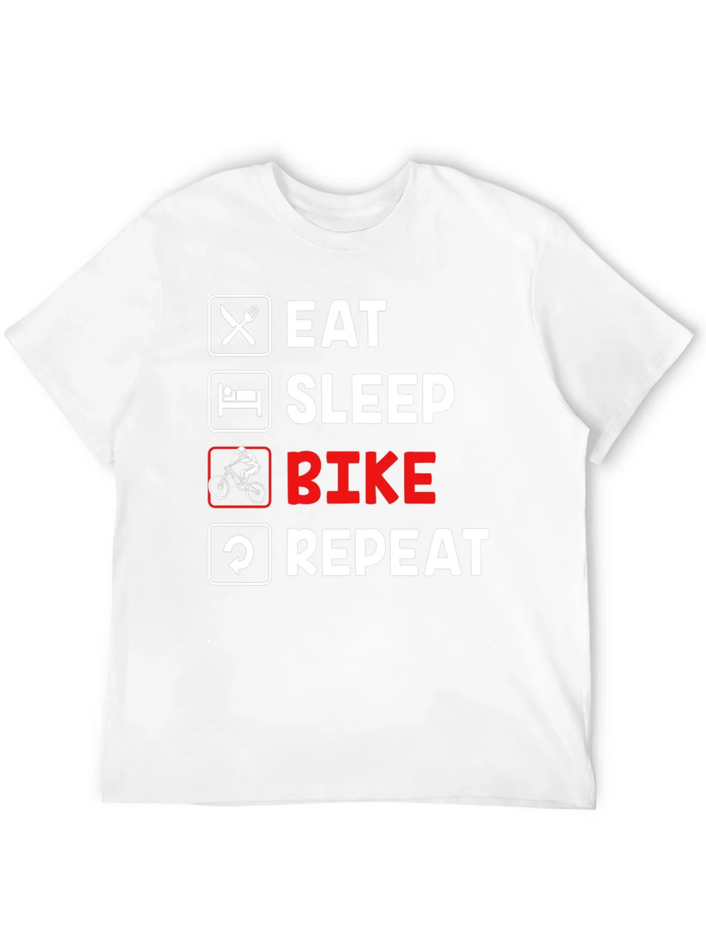 Eat Sleep Bike Repeat Black T-Shirt product image 11