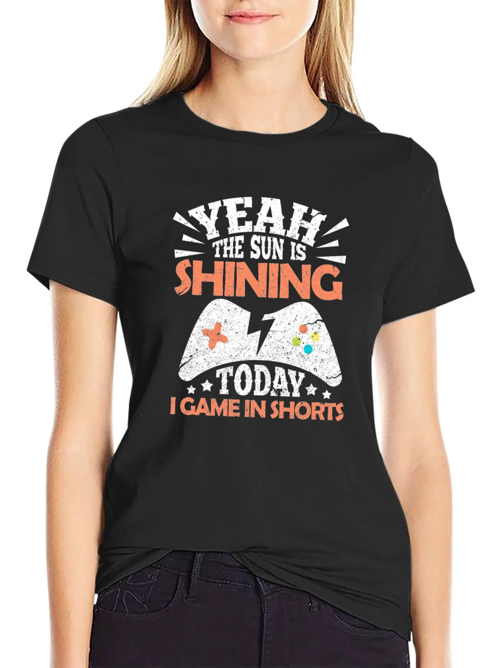 Gamer T-Shirt - Yeah The Sun Is Shining Today I Game In product image 2