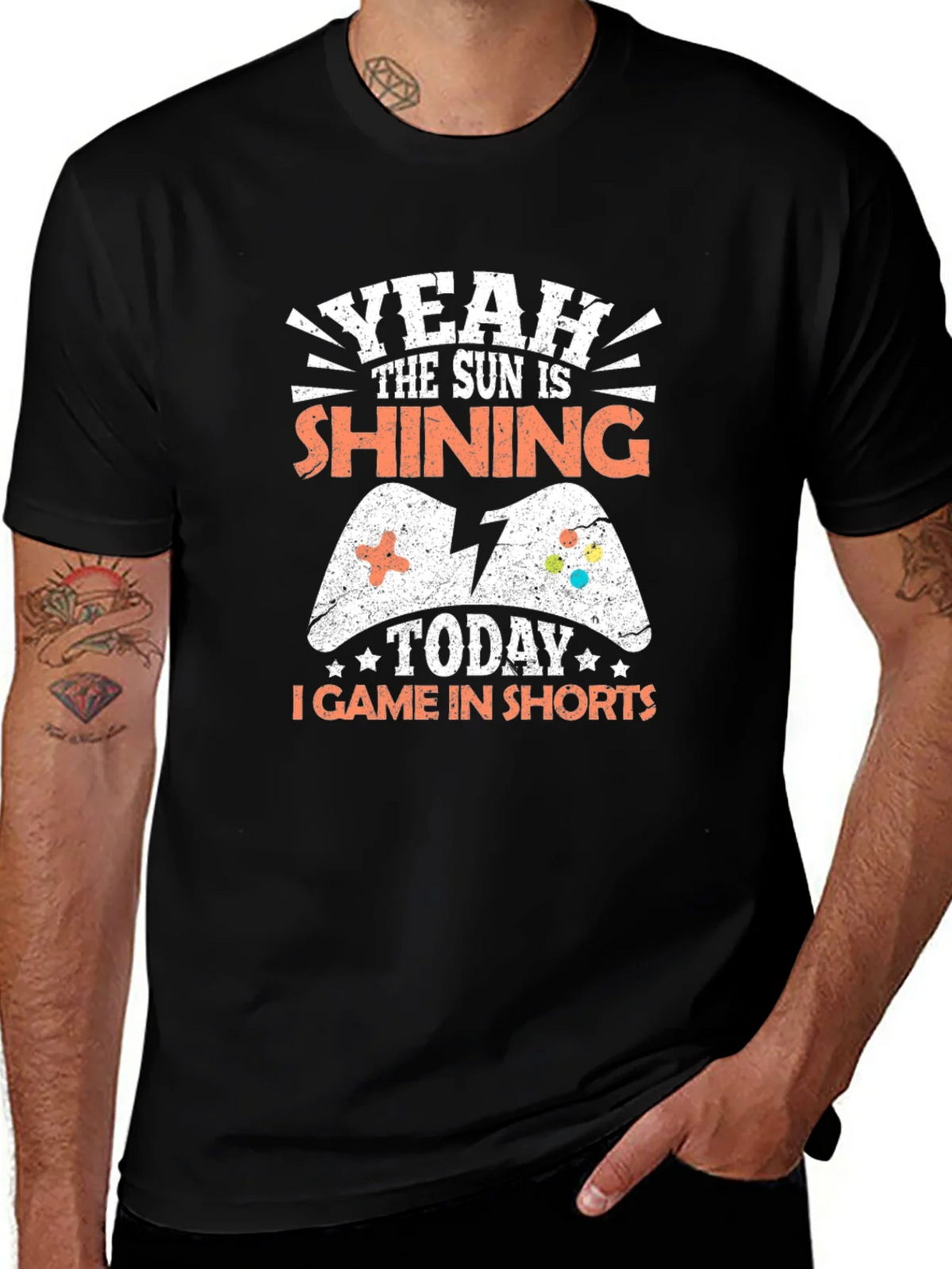 Gamer T-Shirt - Yeah The Sun Is Shining Today I Game In product image 1