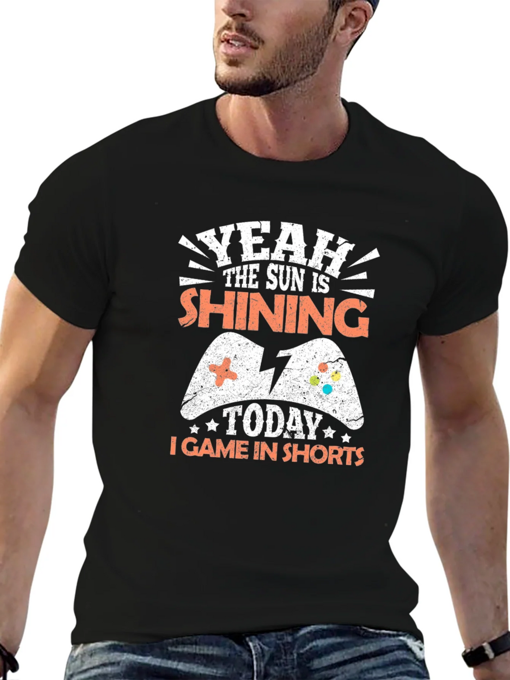 Gamer T-Shirt - Yeah The Sun Is Shining Today I Game In product image 6