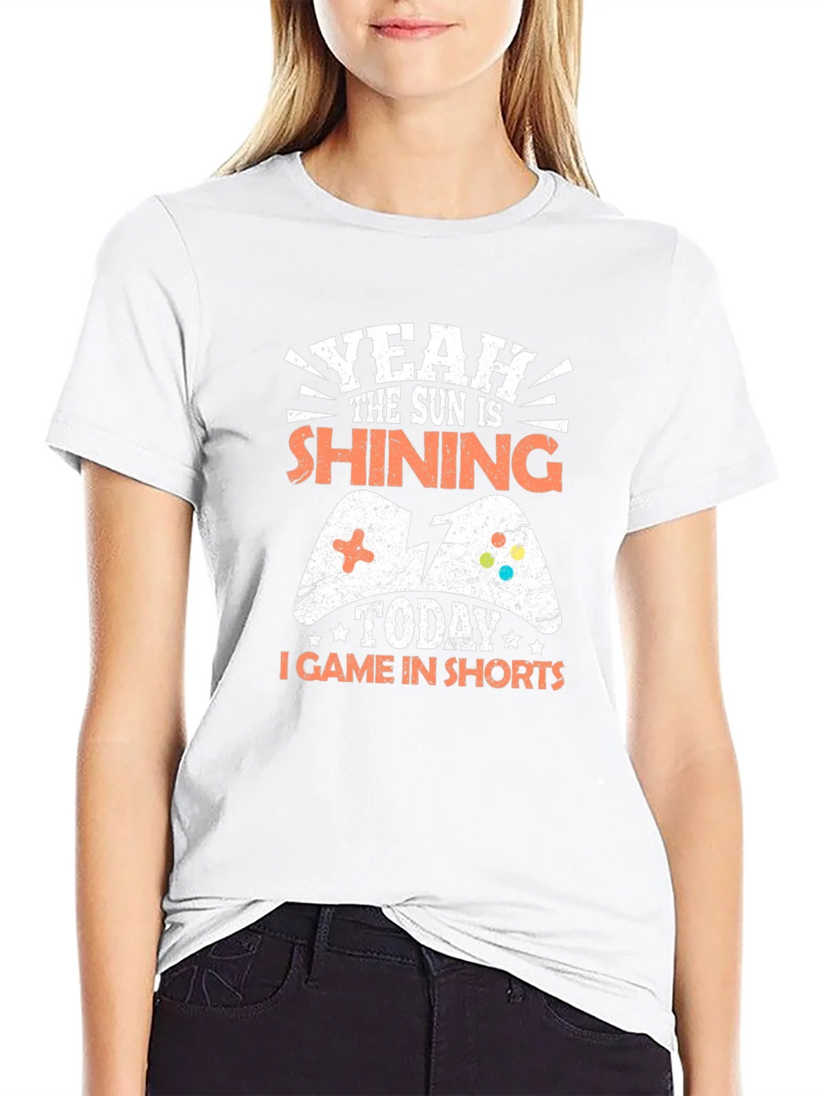 Gamer T-Shirt - Yeah The Sun Is Shining Today I Game In product image 8