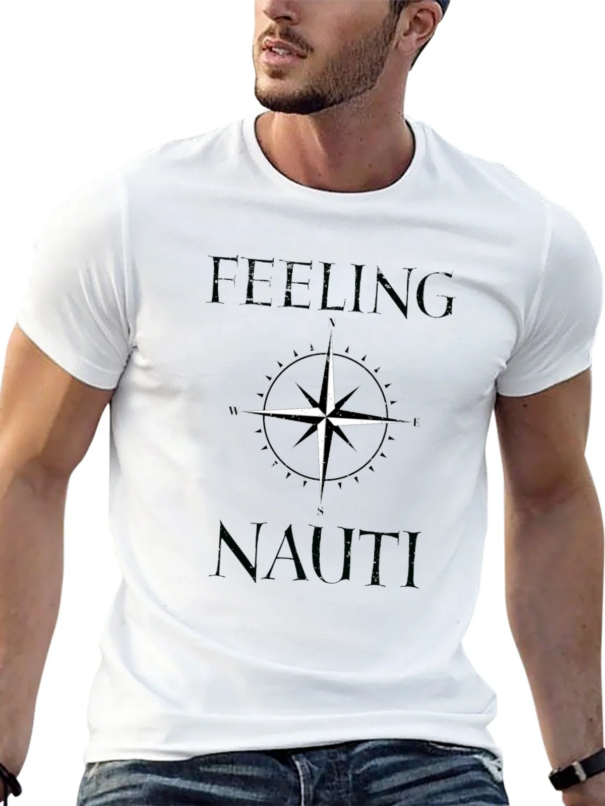 Feeling Nauti Compass Graphic Tee - Soft Cotton Blend product image 4