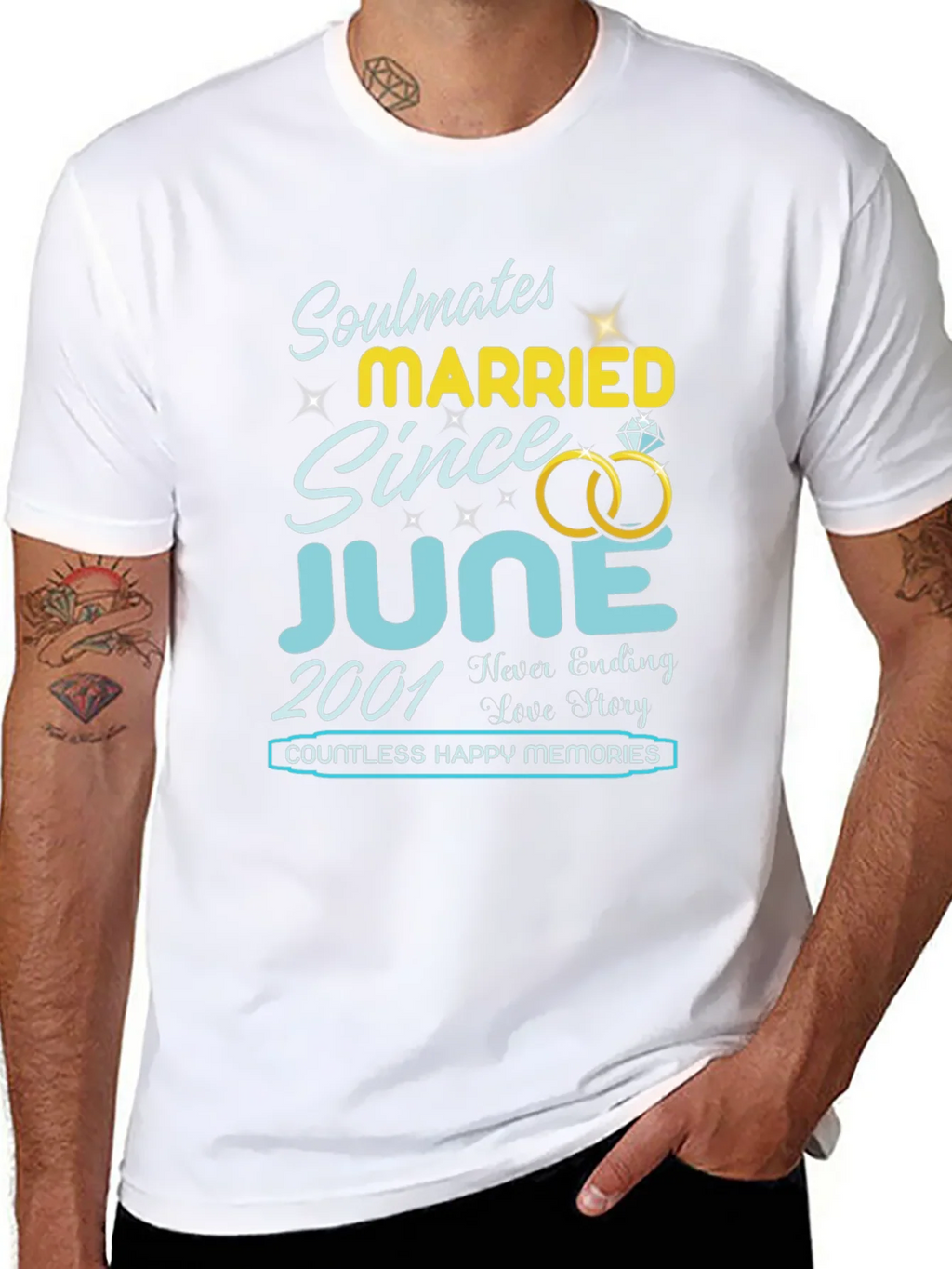 Soulmates Married Since June 2001 T-Shirt product image 7
