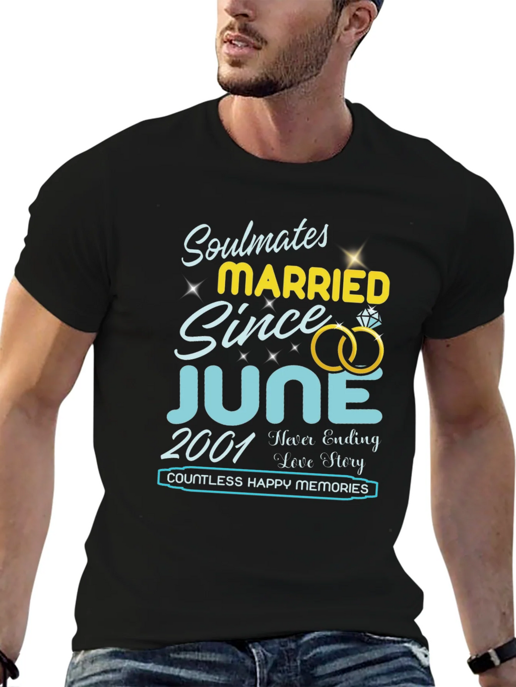 Soulmates Married Since June 2001 T-Shirt product image 6