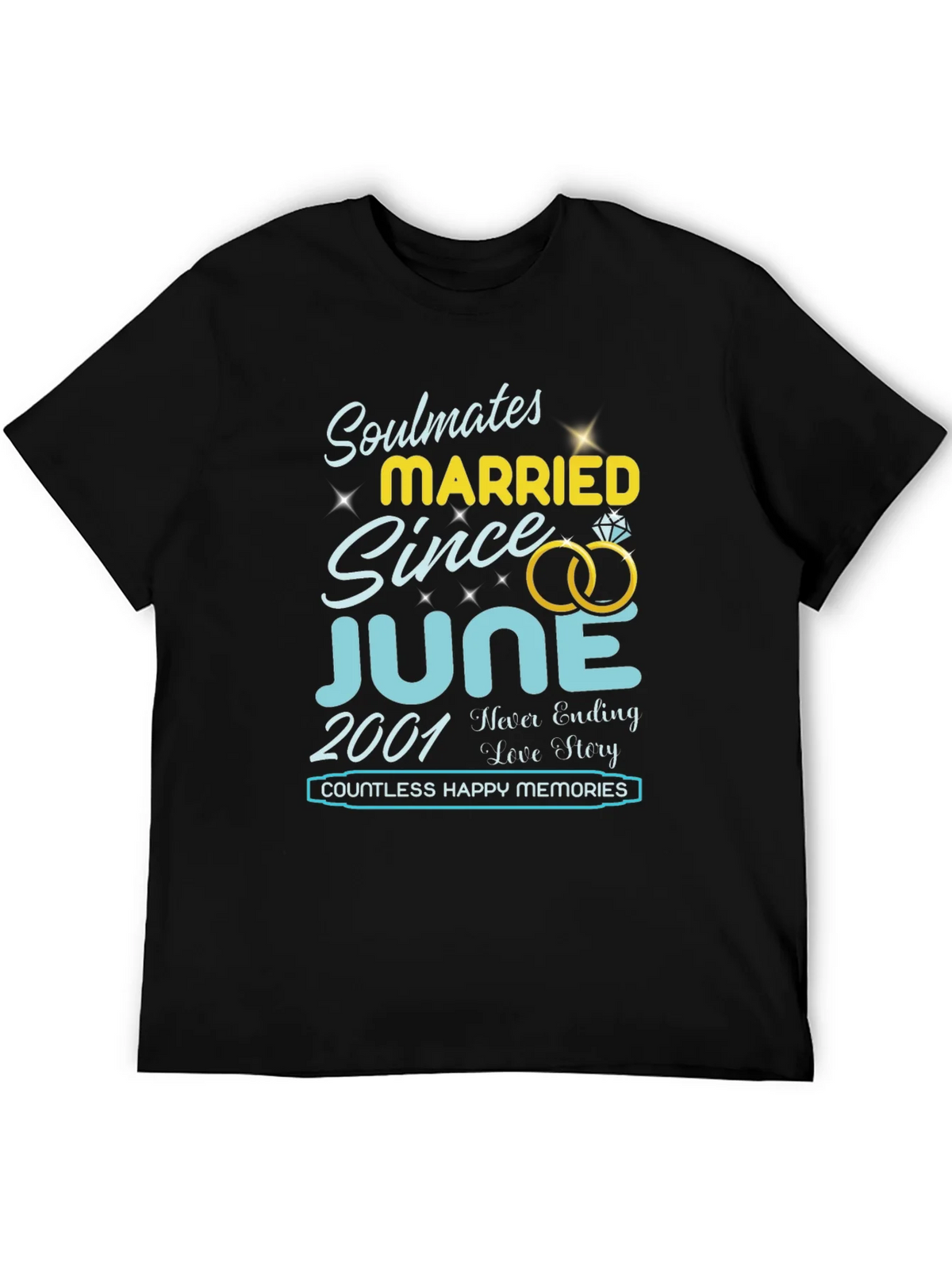 Soulmates Married Since June 2001 T-Shirt product image 5