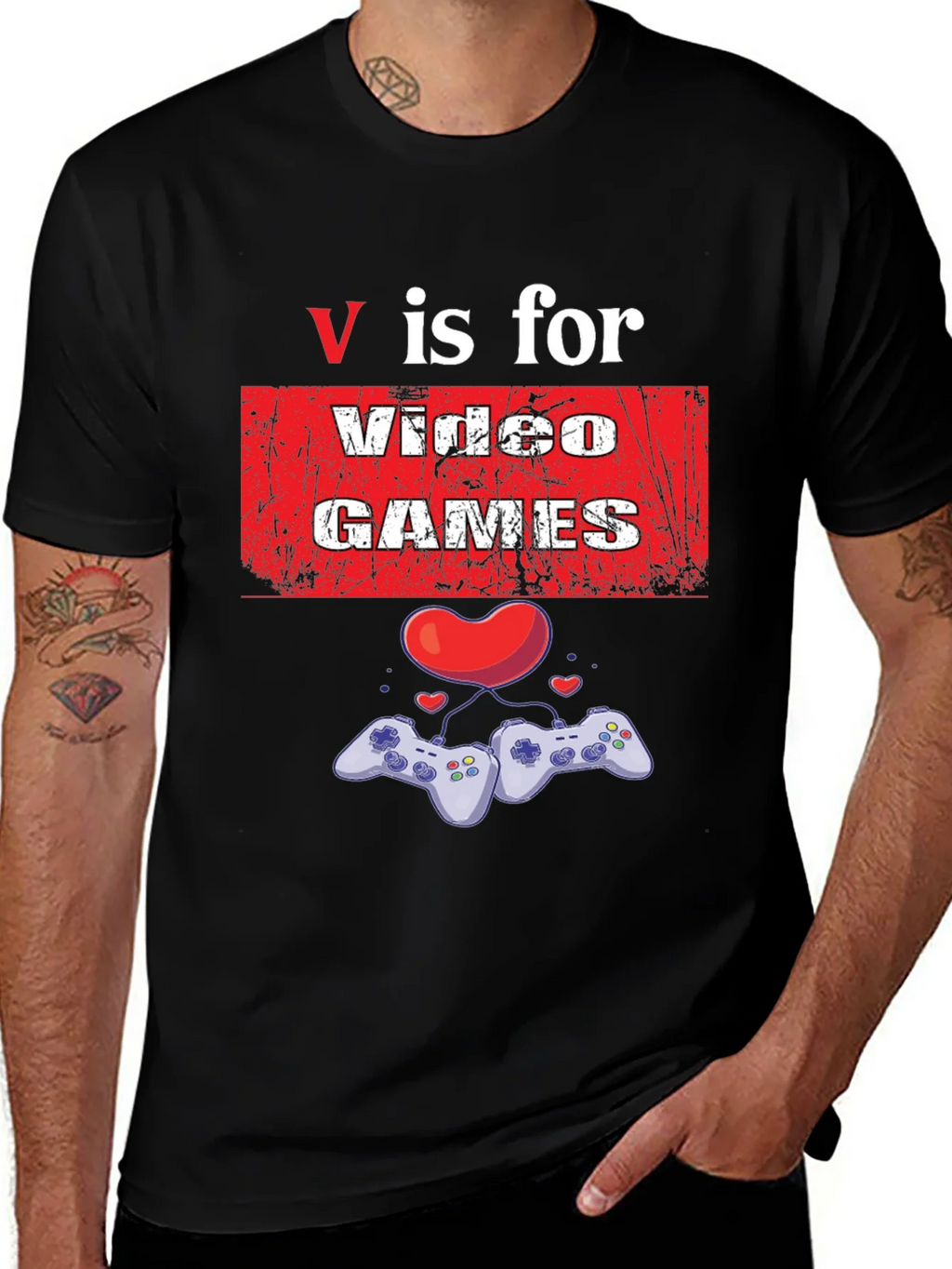 V is for Video Games Graphic T-Shirt product image 1