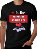 V is for Video Games Graphic T-Shirt product image 1